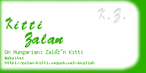kitti zalan business card